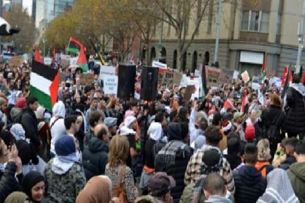 Avustralya&#8217;da binlerce kişi Filistin için toplandı, Dünyadan Haberler